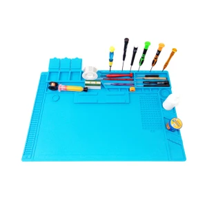 Lämmönkestävä silikonialusta 500º puhelin- ja tietokonekorjaukseen 48x32cm