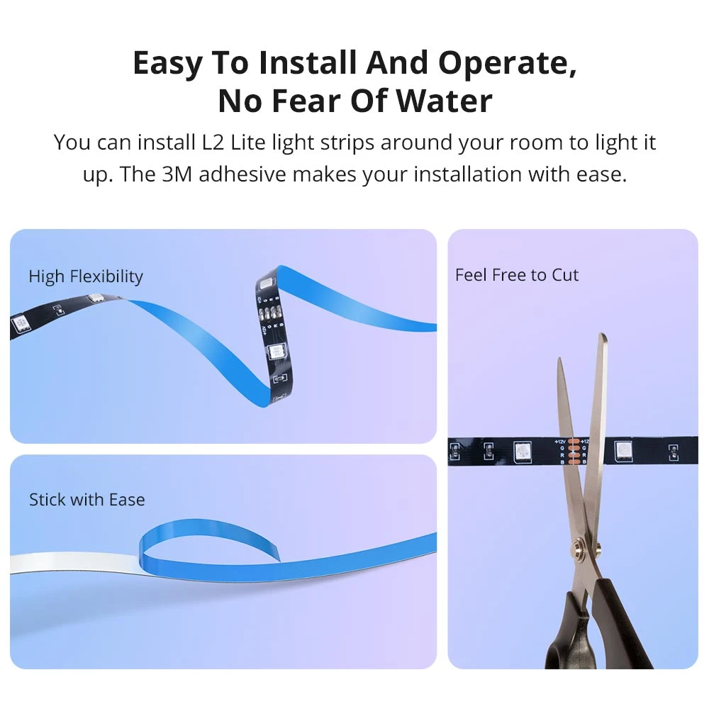 SONOFF L2 Lite WiFi LED-nauha 5 metriä kaukosäätimellä ja sovelluksella