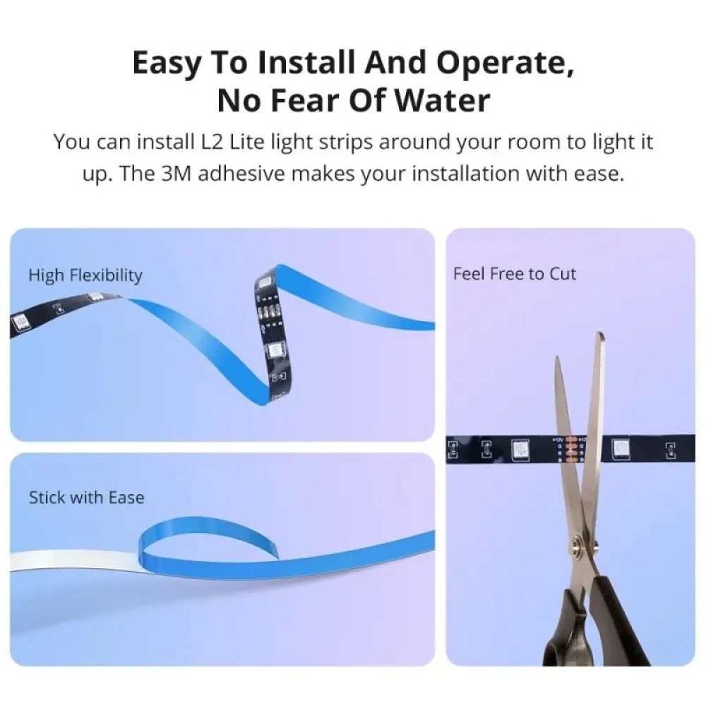 SONOFF L2 Lite WiFi LED-nauha 5 metriä kaukosäätimellä ja sovelluksella