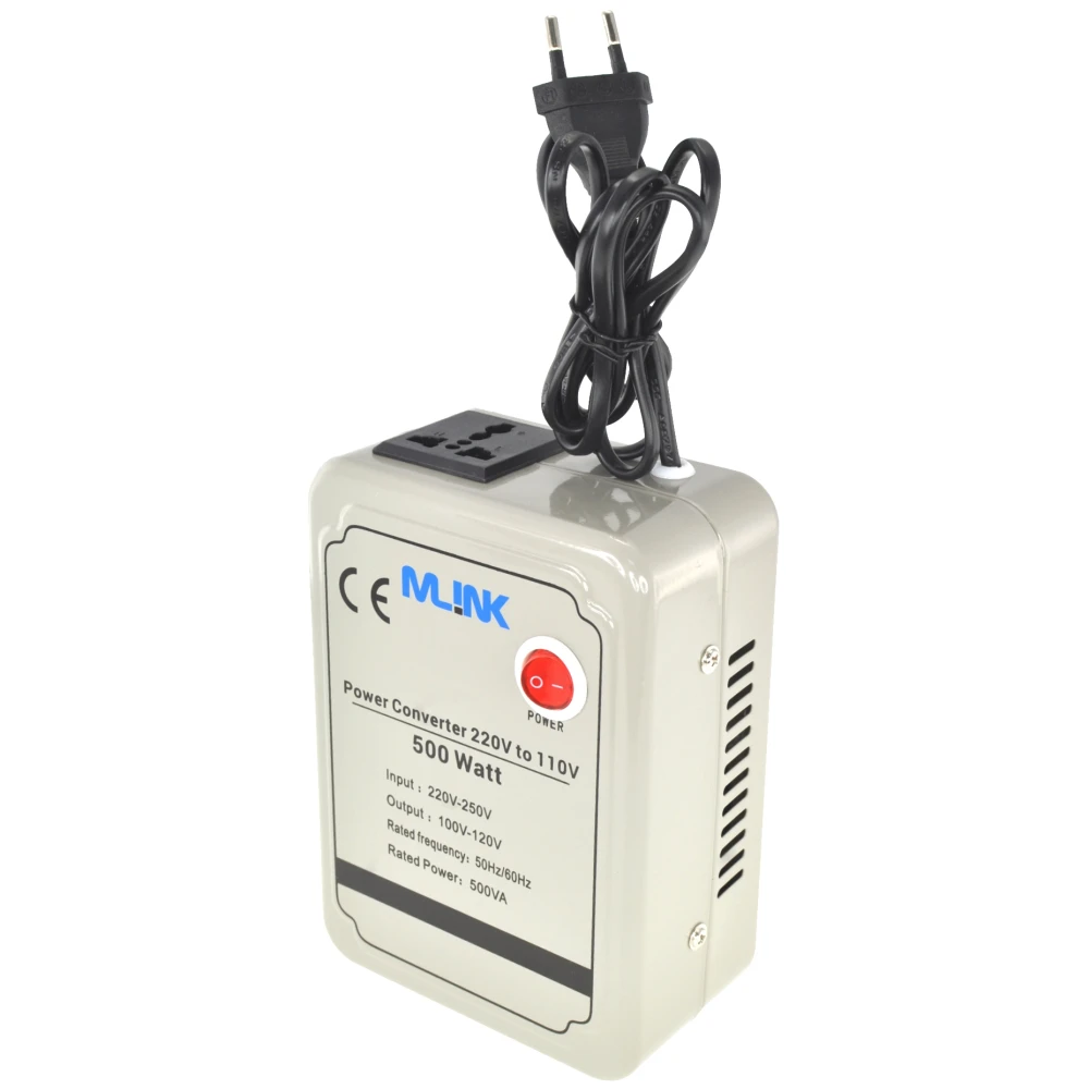 Muuntaja 220V 110V 500W - suurin teho -muunnin