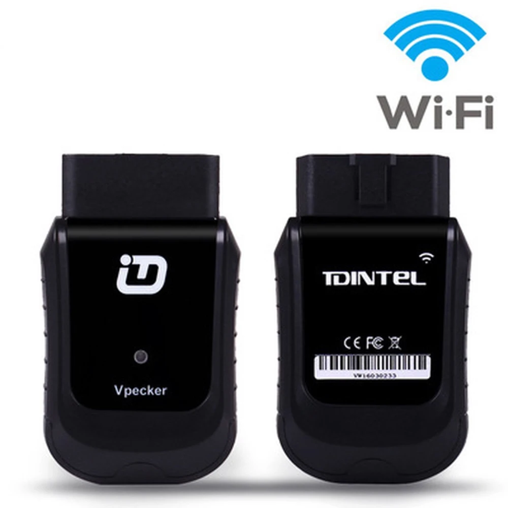 Escáner Vpecker Easydiag Wifi OBD2 conectado a vehículo para diagnóstico