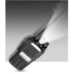 Vista lateral del Walkie Talkie Baofeng UV82 mostrando su robusta carcasa