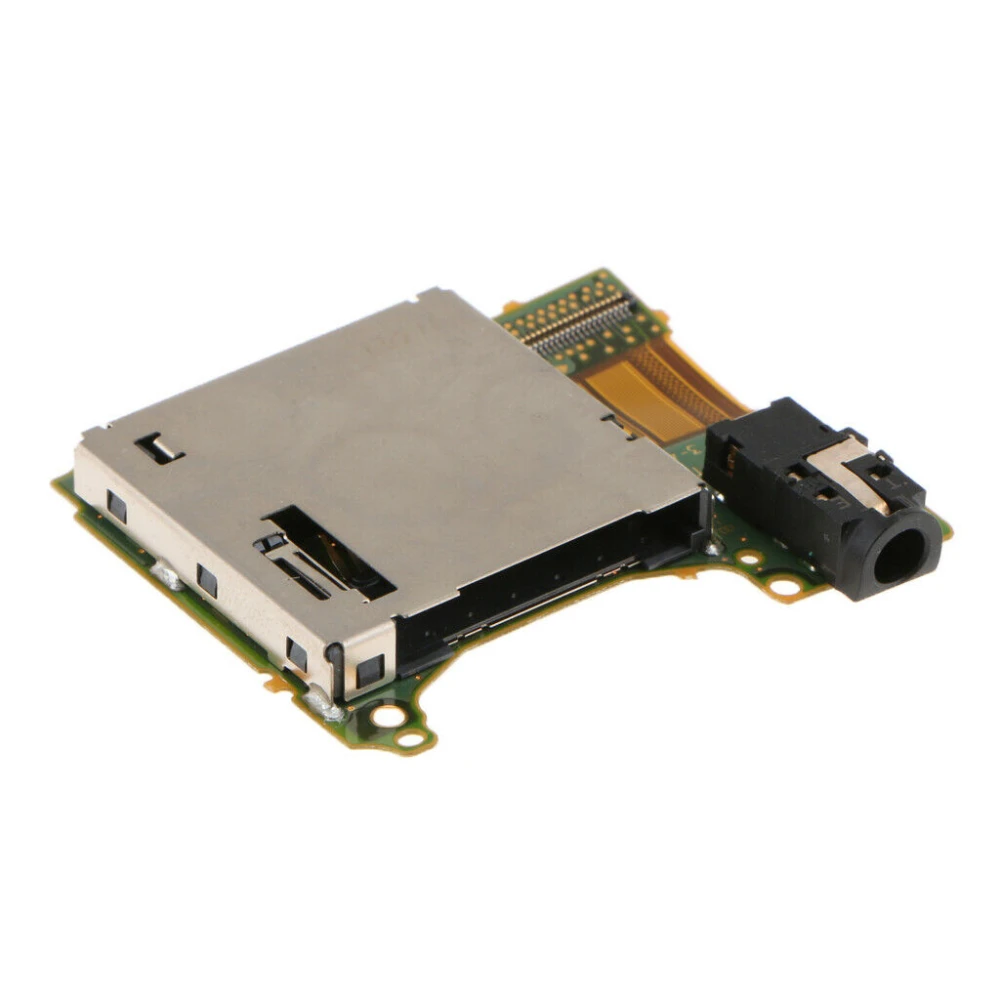 Nintendo Switch -kortinlukija kuulokeliitännällä ja kasettipaikalla